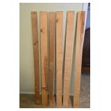 Antique Full Size Wooden Bed Frame with Headboard, Footboard, and Rails