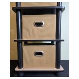 4-Drawer Fabric Storage Organizer with Black Frame