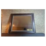 Framed Wall Mirror with Ornate Edge 36x42 Inches