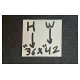 Framed Wall Mirror with Ornate Edge 36x42 Inches