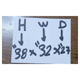 Upholstered Wingback Recliner Chair in Red Patterned Fabric