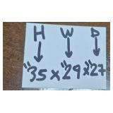 Upholstered Green Armchair with Skirted Base