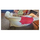 Upholstered Sofa with Rolled Arms and Mixed Decorative Pillows