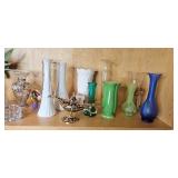 VTG Colbalt Blue Vase & Collection of Decorative Vases and Figurines
