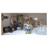 Collection of Decorative Eggs, Trinket Boxes, Angels and Candles