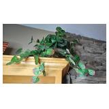 Faux Greenery Plant in Decorative Pot with American Flag Sign