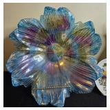 Collection of Decorative Porcelain and Art Glass Pieces Including Hand-Painted Plate Signed Capodimonte