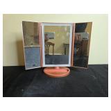 Tri-Fold Vanity Mirror with 2X and 3X Magnification