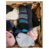 Basket of Assorted Adult and Children Socks
