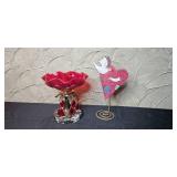 Decorative Home Decor Collection with Quilt Runner, Glass Bowl, Wall Art, and More