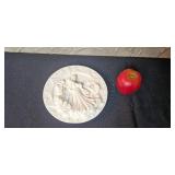 Decorative Home Decor Collection with Quilt Runner, Glass Bowl, Wall Art, and More