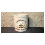 Stoneware Candy Jar with Grandpa and Honee Bowls and New Orleans Plate