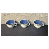 Handcrafted Pottery Tea Set by Harry Simon with Teapot, 3 Cups, and 4 Saucers
