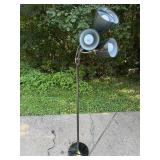 Multi-Head Black Floor Lamp with Adjustable Shades, 64 Inches Tall