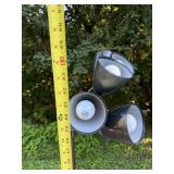 Multi-Head Black Floor Lamp with Adjustable Shades, 64 Inches Tall
