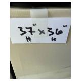 Framed Canvas Art with White Rose Design 37x36 Inches