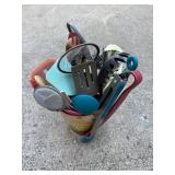 Large Collection of Kitchen Utensils in Decorative Holder