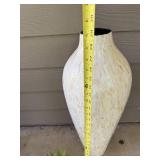 Tall Mosaic Shell Vase and Small Faux Succulent Decor Set