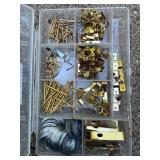 Assorted Hand Tools and Picture Hanging Kit with Basket