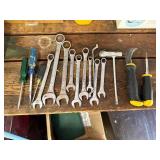 Mixed Hand Tool Lot with Wrenches and Screwdrivers