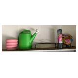 Garden Accessory Set with Watering Can, Vase, Bird Feeder, Stand, and Owl Decor