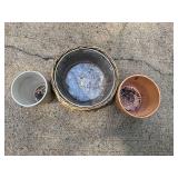 Home Decor Collection: Bracketless Corner Shelf, Planters, Table Lamp, and 5-Arm Candelabra (retailed for $80)