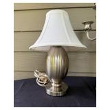 Home Decor Collection: Bracketless Corner Shelf, Planters, Table Lamp, and 5-Arm Candelabra (retailed for $80)