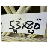 Wicker Headboard with Lattice Detail, 53x80 Inches