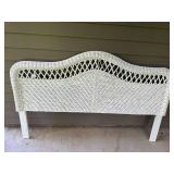 Wicker Headboard with Lattice Detail, 53x80 Inches