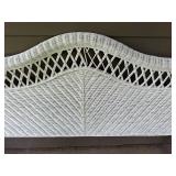 Wicker Headboard with Lattice Detail, 53x80 Inches