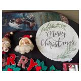 Large Collection of Christmas Decor and Holiday Textiles