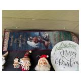 Large Collection of Christmas Decor and Holiday Textiles