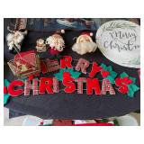 Large Collection of Christmas Decor and Holiday Textiles