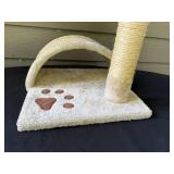 Cat Tree with Plush Bed, Scratching Post, and Paw Print Base