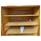 Pair of Tall Wooden Storage Cabinets with Adjustable Shelves