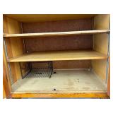 Pair of Tall Wooden Storage Cabinets with Adjustable Shelves