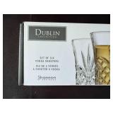 Set of 6 Dublin Collection Crystal Vodka Shooter Glasses by Shannon