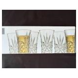 Set of 6 Dublin Collection Crystal Vodka Shooter Glasses by Shannon
