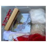 Collection of Holiday and Christmas Decor in Storage Totes