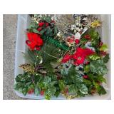 Collection of Holiday and Christmas Decor in Storage Totes