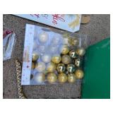 Holiday Decor Bin with Christmas and Fall Decorations