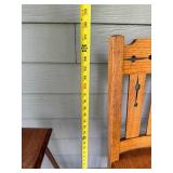 Set of 3 Vintage Wooden Furniture Pieces: Chair, Stool, and Pedestal Table