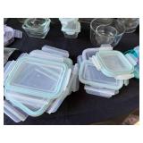 Collection of Food Storage Containers with Lids Assorted Shapes and Sizes