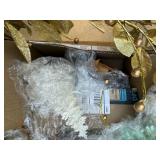 Assorted Christmas Decor and Nativity Set Collection in Storage Tote