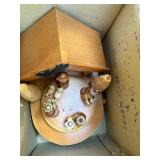 Assorted Christmas Decor and Nativity Set Collection in Storage Tote