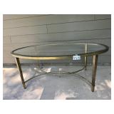 Oval Glass Top Coffee Table
