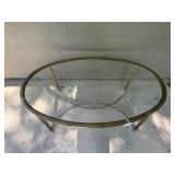Oval Glass Top Coffee Table