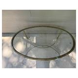 Oval Glass Top Coffee Table