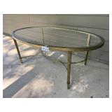Oval Glass Top Coffee Table