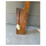 Vintage Wooden Headboard with Geometric Design 46x60 Inches